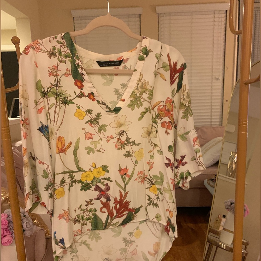 Zara floral garden top